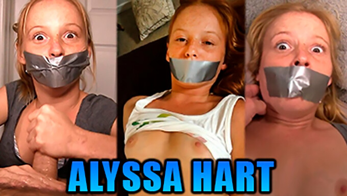 Alyssa Hart, pieni punapää, saa suunsa peitettynä ilmastointiteipillä kuumassa videosarjassa, joka sisältää orjuutta, rintojen hapuilua ja POV-laukauksia